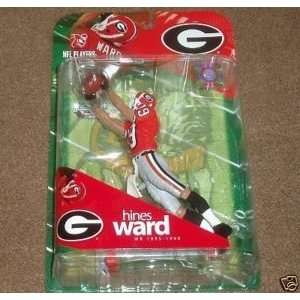  Hines Ward University of Georgia Red Jersey Action Figure 