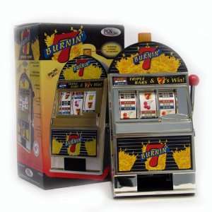    Burning 7s Slot Machine Bank w/Spinning Reels Toys & Games