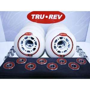  Trurev 72mm Roller Hockey Skate Wheels X8 with Ceramic 