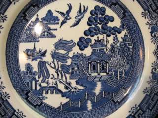 Churchill Staffordshire Dinner Plate Blue Willow 10 1/2  