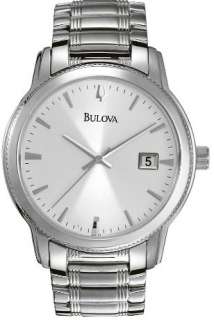 Bulova Mens Silver Dial S.Tone Date Watch 96B105  