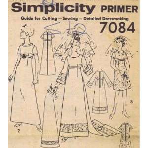  Simplicity 7084 Vintage Sewing Pattern Wedding Dress 