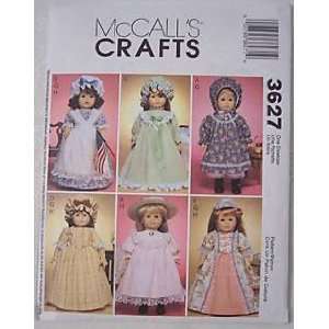  McCalls Crafts 3627 18 Doll Clothes Pattern Colonial 