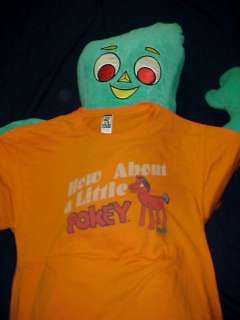   POKEY T SHIRT FROM GUMBY ADULT LARGE   OFFICIAL LICENSED SHIRT  