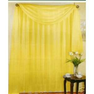   Yellow Solid Sheer Window Panel Brand New Curtain: Home & Kitchen