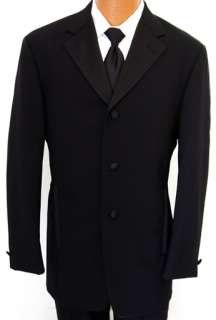 Black Tallia Uomo 3 Button Tuxedo Jacket Prom 42L  