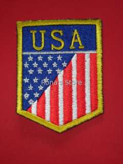 American United States Flag Colors Iron On / Sew On Patch