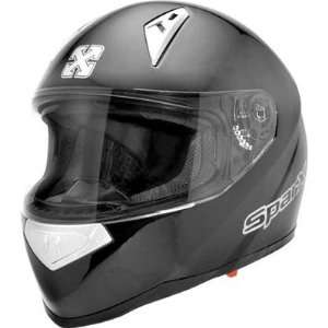SparX Solid Tracker Street Bike Racing Motorcycle Helmet   Matte Black 