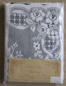 Stunning Cotton Victorian design c1895 white LACE CURTAIN PANEL 