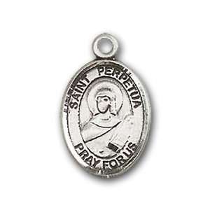 925 Sterling Silver Baby Child or Lapel Badge Medal with St. Perpetua 