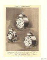 1910 Antique Western La Reine Alarm Clock Catalog Ad  