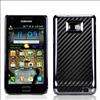 Premium Black Carbon Fiber Luxury Hard Case+Film For Samsung Galaxy S2 