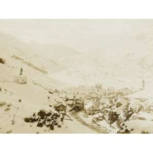  Village in Switzerland under Snow, Now a Popular Skiing Resort 