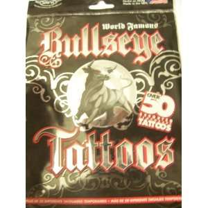   World Famous Bullseye Tattoos, Over 50 Temporary Tattoos Toys & Games