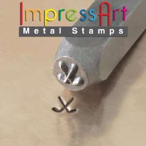Hockey Sticks Design Stamp 6mm