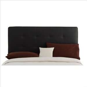   ) Double Button Tufted Headboard in Black Size: King: Everything Else