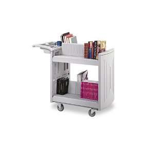  Safco  Two Sided Book Cart, Four Slant Shelves, 400lb Cap 