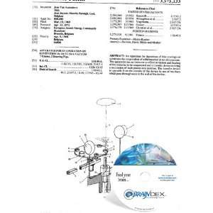  NEW Patent CD for APPARATUS FOR EVAPORATION BY LEVITATION 