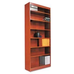  Square Corner Bookcase, Wood Veneer, 7 Shelf, 36w x 11 3 