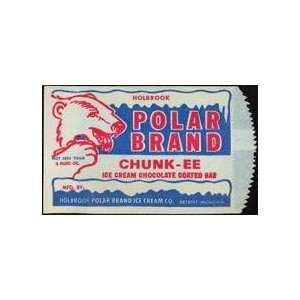  Vintage Holbrook Polar Bear Ice Cream Snack Bag 1940s 