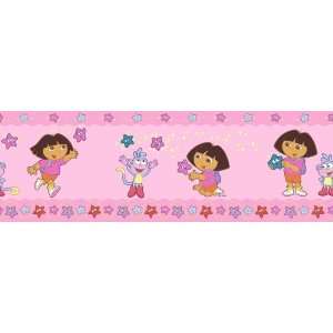   147B02146 Dora Stars Pink Wall Border, Nickelodeon