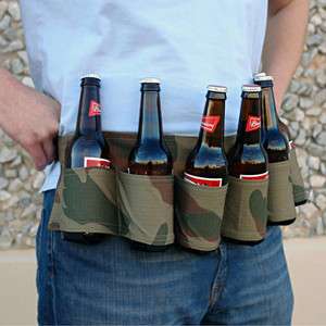 GEARXS PARTY BEER BELT 6 PACK HOLSTER   CAMO   NEW  